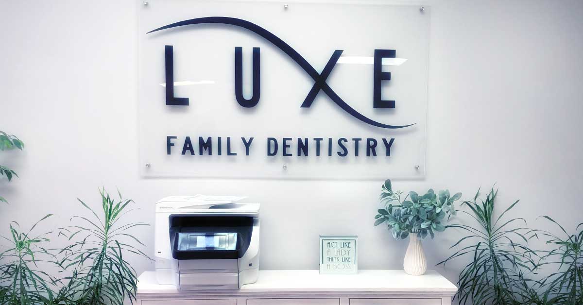 Luxe Family Dental front desk picture your dentist in lauderhill, FL